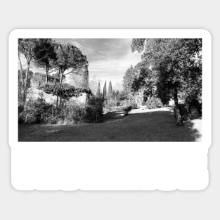 Florence Black and White Photography Travel Landscape (white text) Sticker